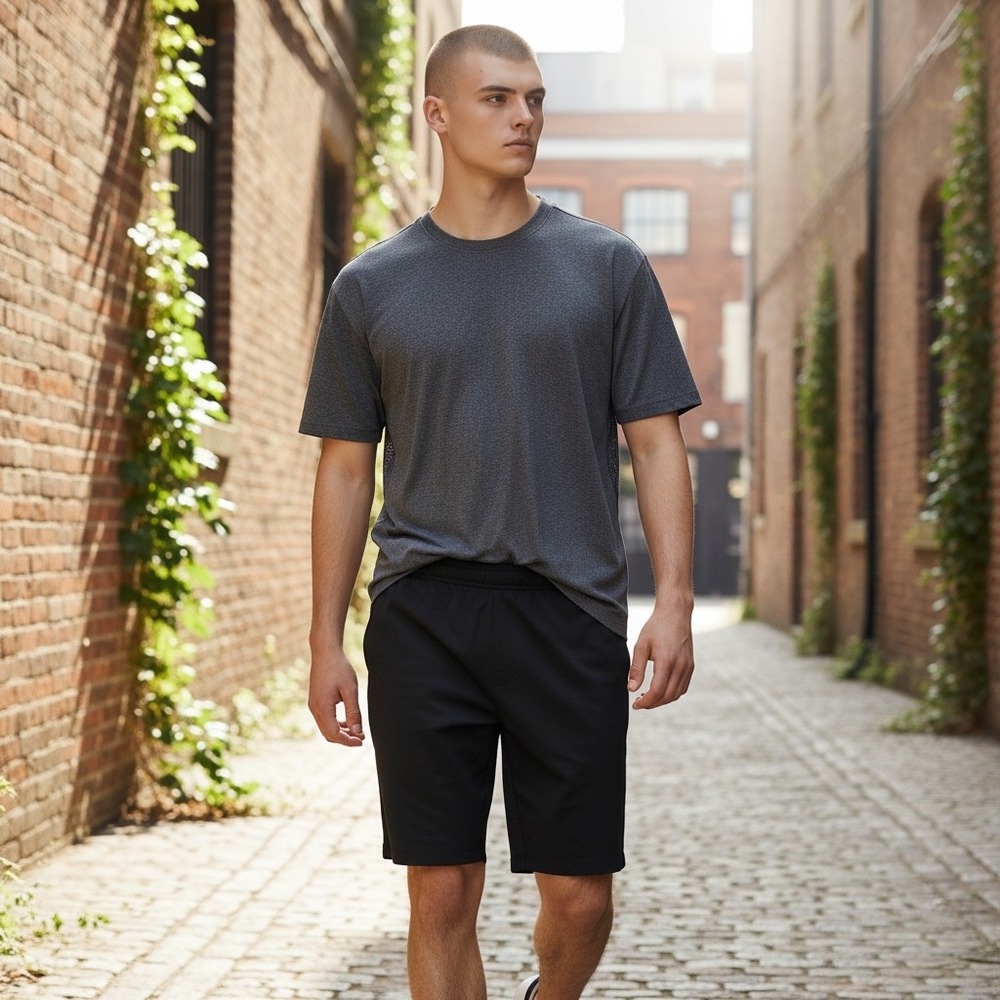 Lululemon Metal‎ Vent Tech Short Sleeve Shirt Mens Medium Charcoal Gray Heather